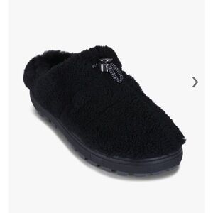 Bogner Chamonix Black Shearling Slides size 8